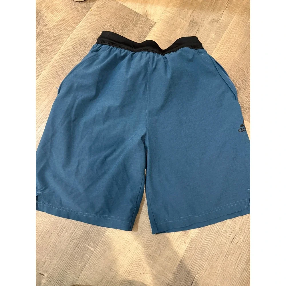 Adidas Aeroready Training Shorts - Blue/Teal - Men's Small -‎ Zipper Pocket
